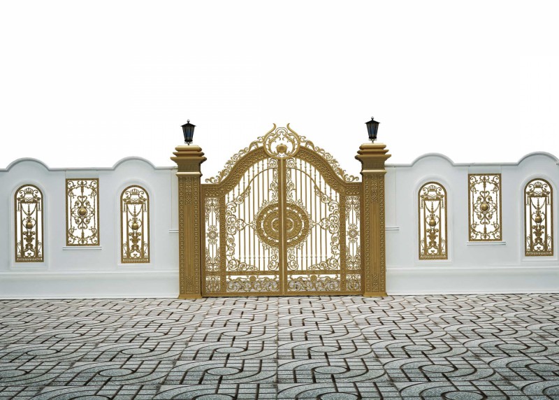 Western style die-cast aluminum gate template